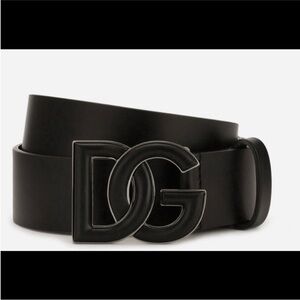 DOLCE&GABBANA Lux leather belt with DG logo sz 85